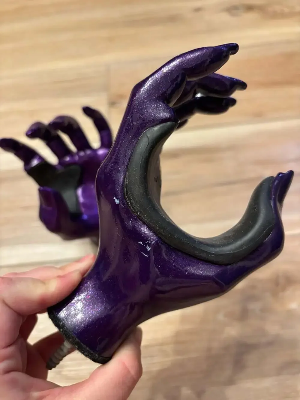Valkyrie Metallic Purple Guitar Hanger Wall Mount Display Set